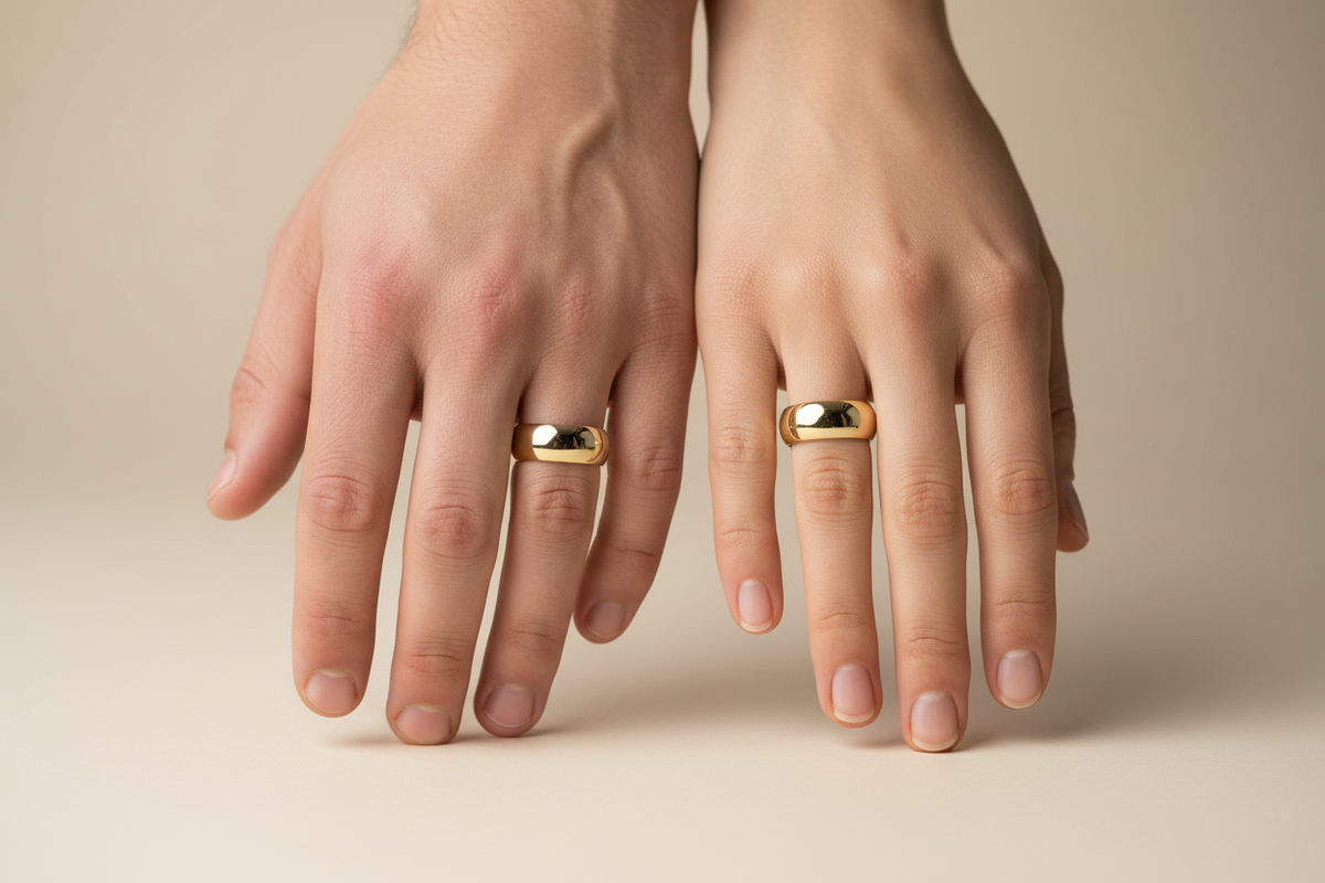 6mm L&A Classic Dome Wedding Band 18 ct Gold