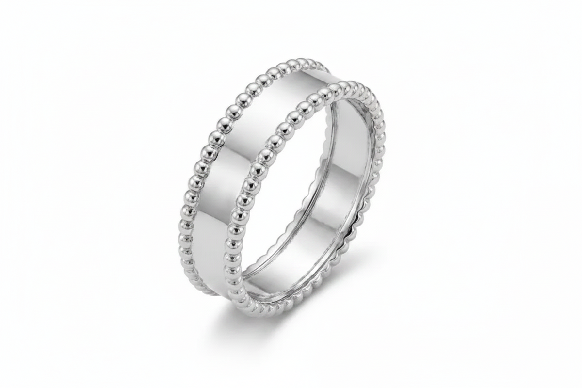 L&A Perlée Horizon Band  14k gold