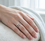 14k White/ Yellow/ Rose Gold Natural Diamond Ring 0.5ct - L&A Twin Mirage