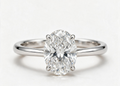 14k Gold Oval Cut Lab-Grown Diamond Ring