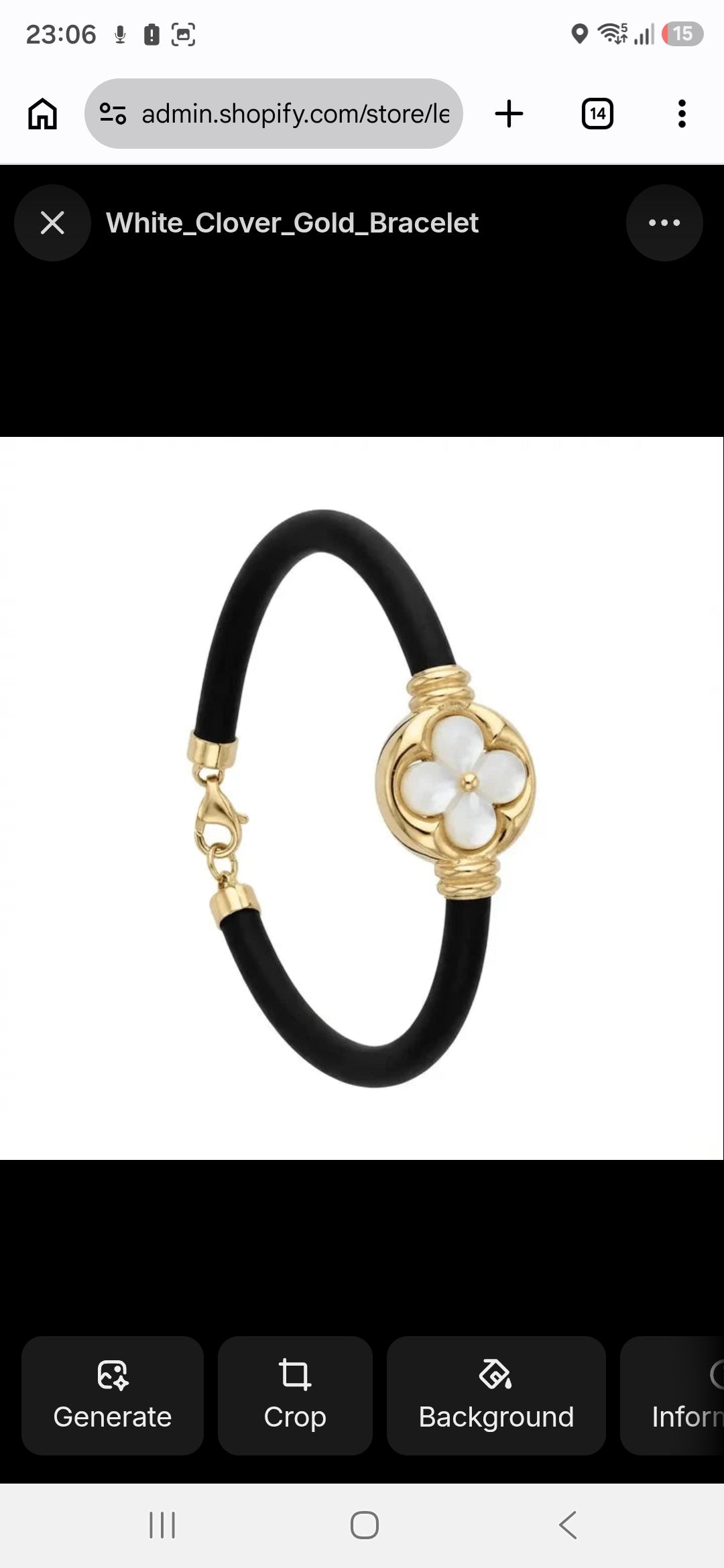 L&A Pearl Halo Bracelet 14k Gold