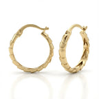 L&A Bamboo Hoop Earrings– 14ct/18ct  Gold