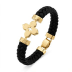 L&A Clover Cord Bracelet 14k Gold