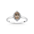 L&A Peach Blossom, Natural Diamond & Morganite Gemstone Ring 14k Gold
