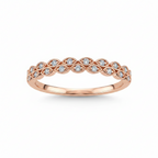 14k  Engagement Ring Natural Diamonds - L&A Ripple of Light Diamond Ring