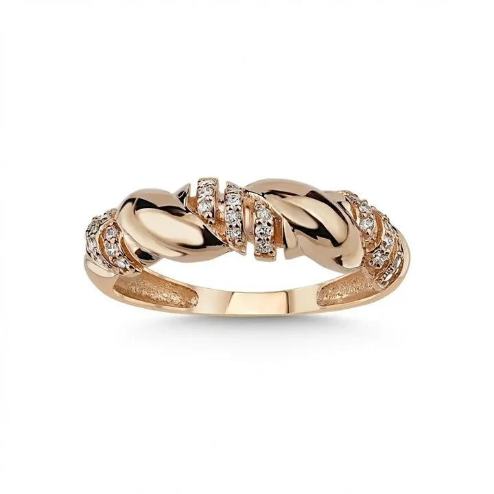 White, Yellow, Rose Gold 14k with Natural Diamond Ring – L&A Vortex Aura