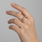 White, Yellow, Rose Gold 14k with Natural Diamond Ring – L&A Vortex Aura