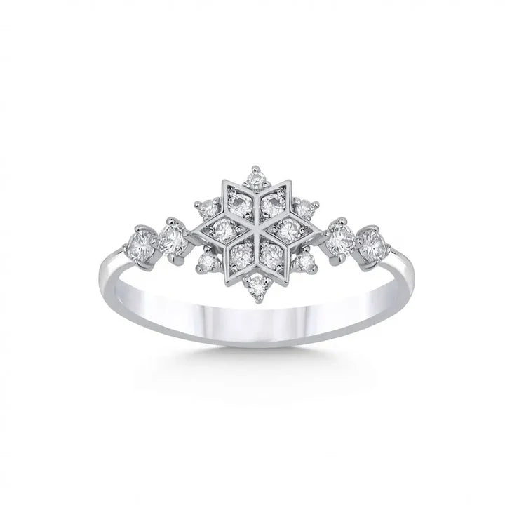 L&A Frost Aura Natural Diamond Ring 14k Gold