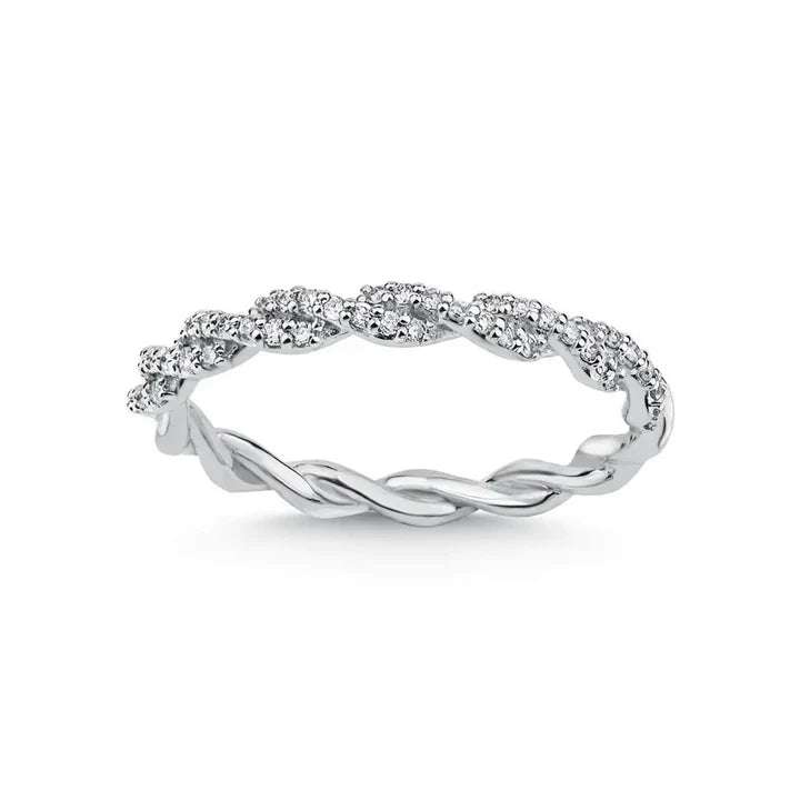 L&A Twisted Mirage Natural Diamond Ring 14k Gold