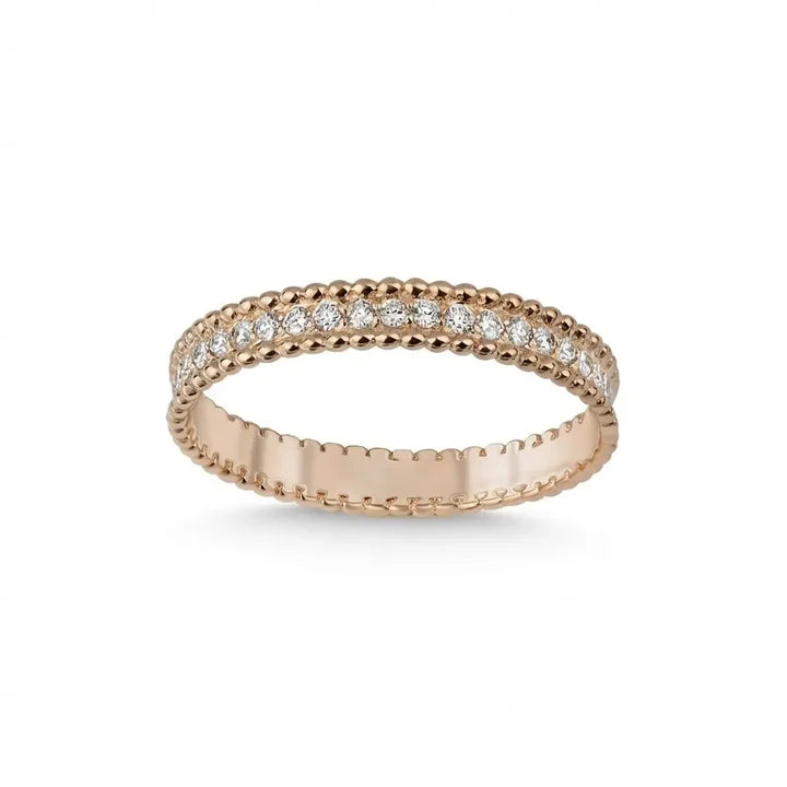 L&A Delicate Aura Natural Diamond Band 14k Gold
