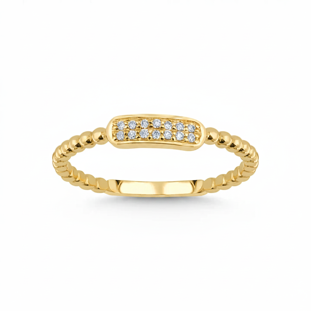 L&A Petite Silhouette Natural Diamond Ring 14k Gold
