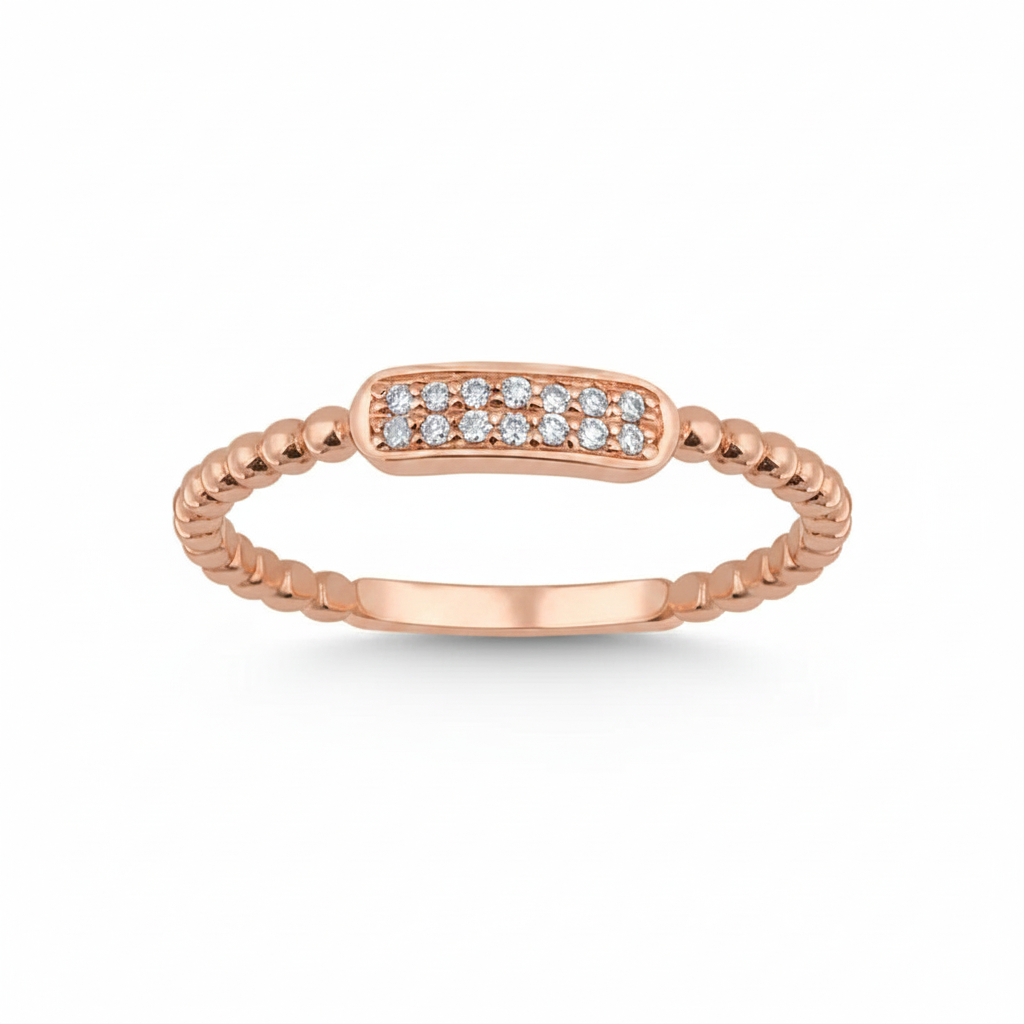L&A Petite Silhouette Natural Diamond Ring 14k Gold