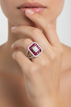 14k  Engagement Ring  - L&A Ruby Empress