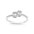 14k  Engagement Ring Natural Diamonds - L&A Duet Mirage Diamond Ring