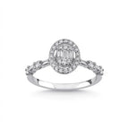 White/Yellow/Rose Gold 14k Engagement Ring Natural Diamonds 0.44ct- L&A Eternal Mirage