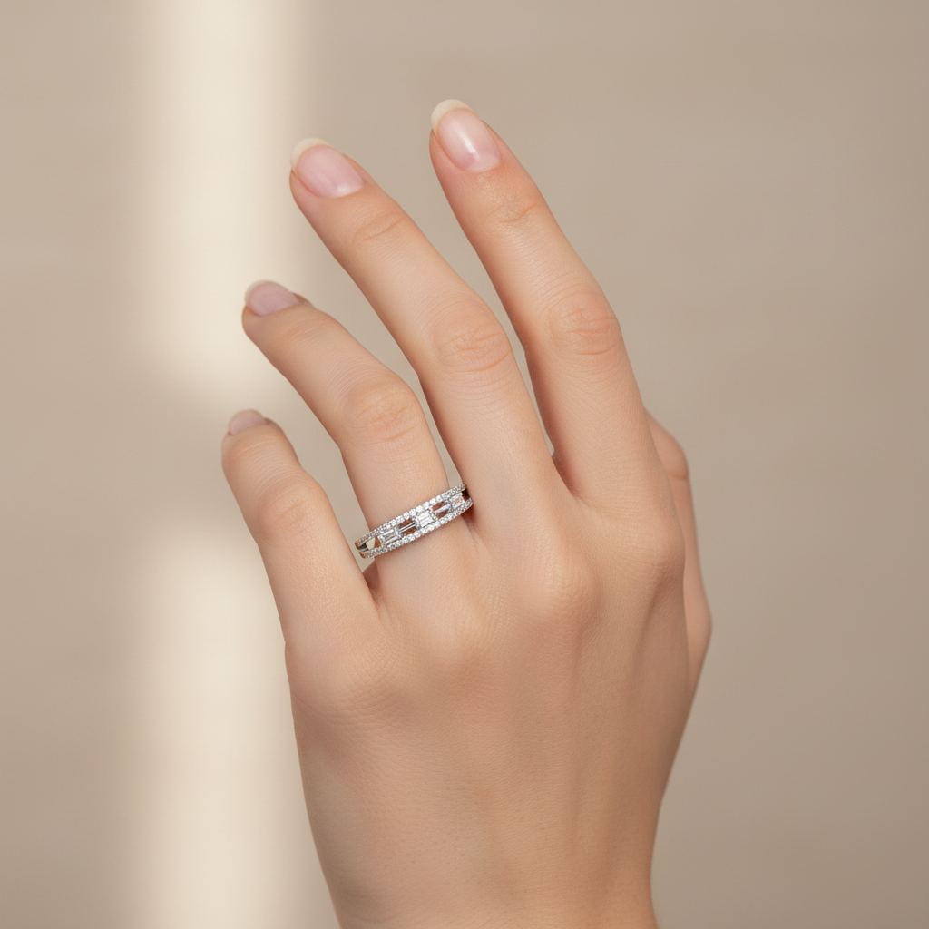 14k  Engagement Ring Natural Diamonds -L&A Triad Mirage