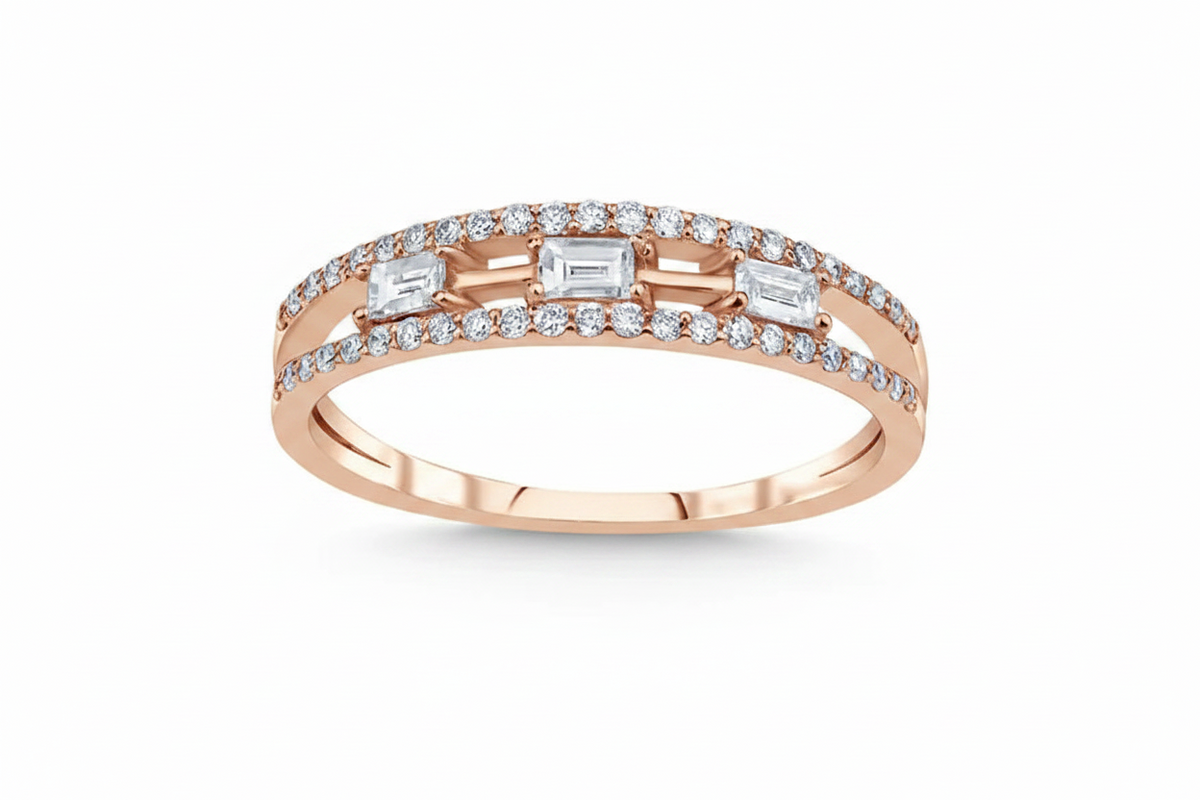 14k  Engagement Ring Natural Diamonds -L&A Triad Mirage