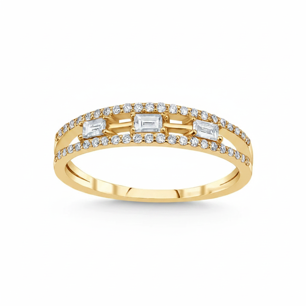 14k  Engagement Ring Natural Diamonds -L&A Triad Mirage