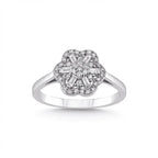 14k  Engagement Ring Natural Diamonds -L&A Fleur Mirage