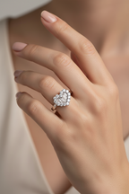 White/Yellow/Rose Gold 14k  Engagement Ring Natural Diamonds -L&A Amour Mirage Diamond Ring