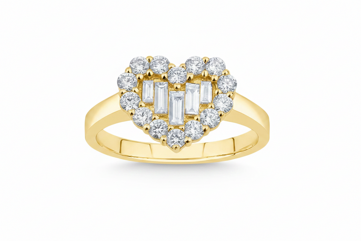 White/Yellow/Rose Gold 14k  Engagement Ring Natural Diamonds -L&A Amour Mirage Diamond Ring