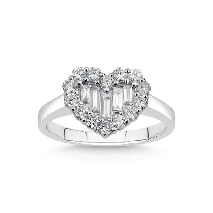 White/Yellow/Rose Gold 14k  Engagement Ring Natural Diamonds -L&A Amour Mirage Diamond Ring