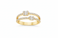 14k White/ Yellow/ Rose Gold Natural Diamond Ring 0.5ct - L&A Twin Mirage