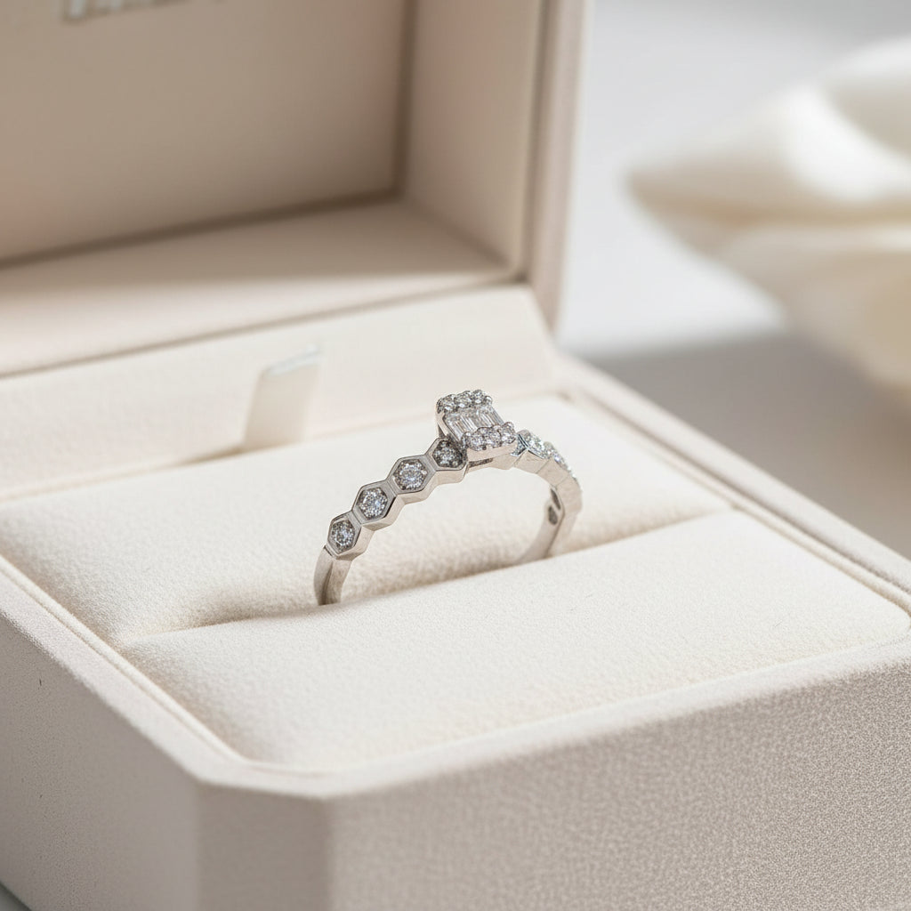 White/Rose/Yellow 14k Gold Natural Diamond Ring 0.18ct – L&A Imperial Prism