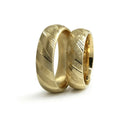 6mm Gold Wedding Band – Diagonal Satin Matte 14ct
