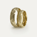 6mm Gold Wedding Band – L&A Apex Chevron – 14 ct Gold