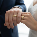 6mm Gold Wedding Band – L&A Apex Chevron – 14 ct Gold