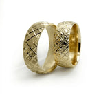 7mm Gold L&A CrossWeave Wedding Band 18ct Gold