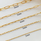 14k Gold L&A Mirage Link Paperclip Chain