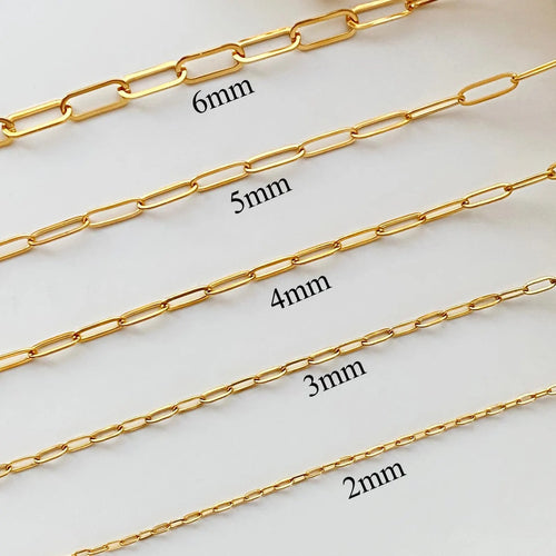 14k Gold L&A Mirage Link Paperclip Chain