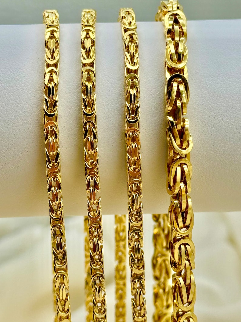 14K Gold L&A Byzantine Chain