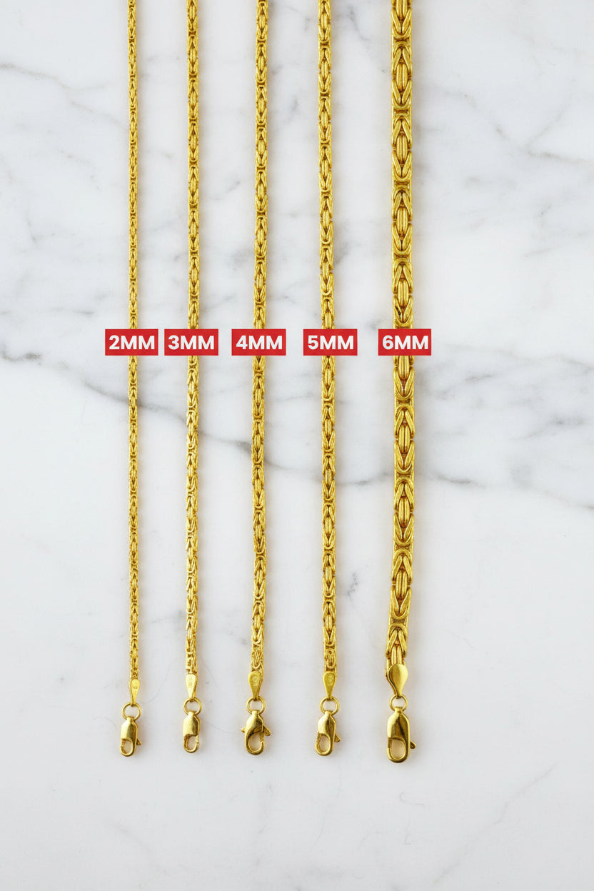 14K Gold L&A Byzantine Chain