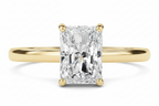 Radiant Cut Lab-Grown Diamond Solitaire Ring in 14K Gold (D/VS1, IGI Certified)